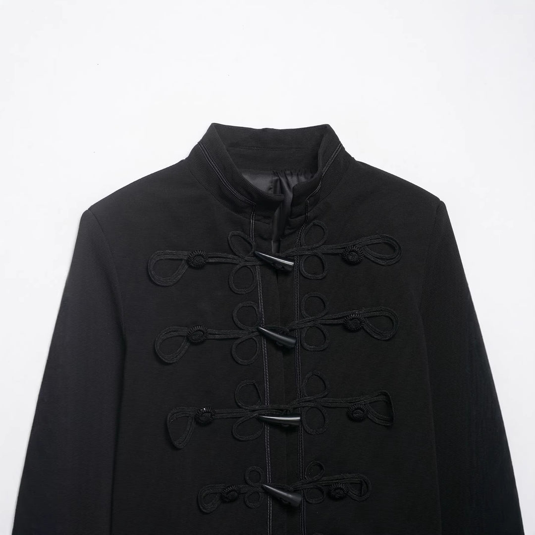 Damen Kurzjacke im Militärstil mit Kordelfroschverschlüssen Echo Archiv