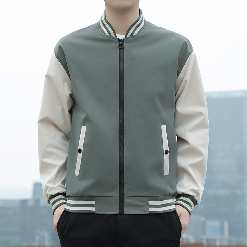 Herren Leichte Übergangsjacke mit Strickkragen Echo Archiv