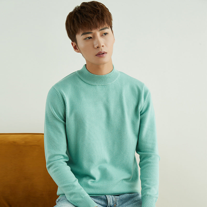 Herren Halbhoher Rollkragenpullover aus Feinstrick mit schmaler Passform Echoarchiv