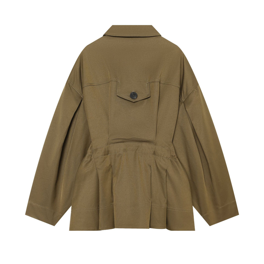 Damen nan oversized Utility-Jacke mit markanten Klappentaschen und Kordelzug Echo Archiv