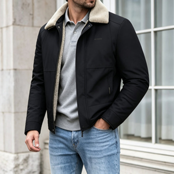Herren Modische Übergangsjacke mit hohem Kragen und weichem Innenfutter Echo Archiv