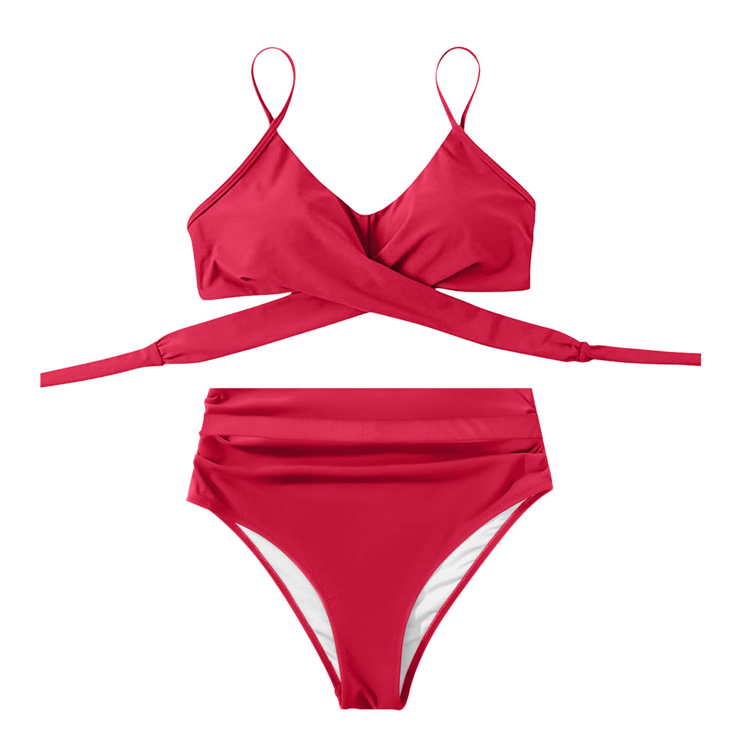 Damen High-Waist Bikini Set mit modischem Wickel-Oberteil Echo Archiv