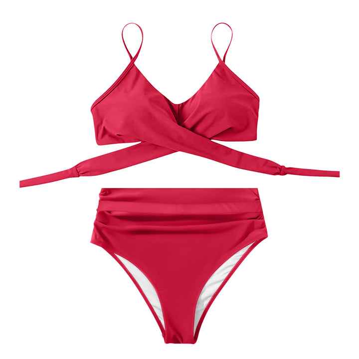 Damen High-Waist Bikini Set mit modischem Wickel-Oberteil Echo Archiv