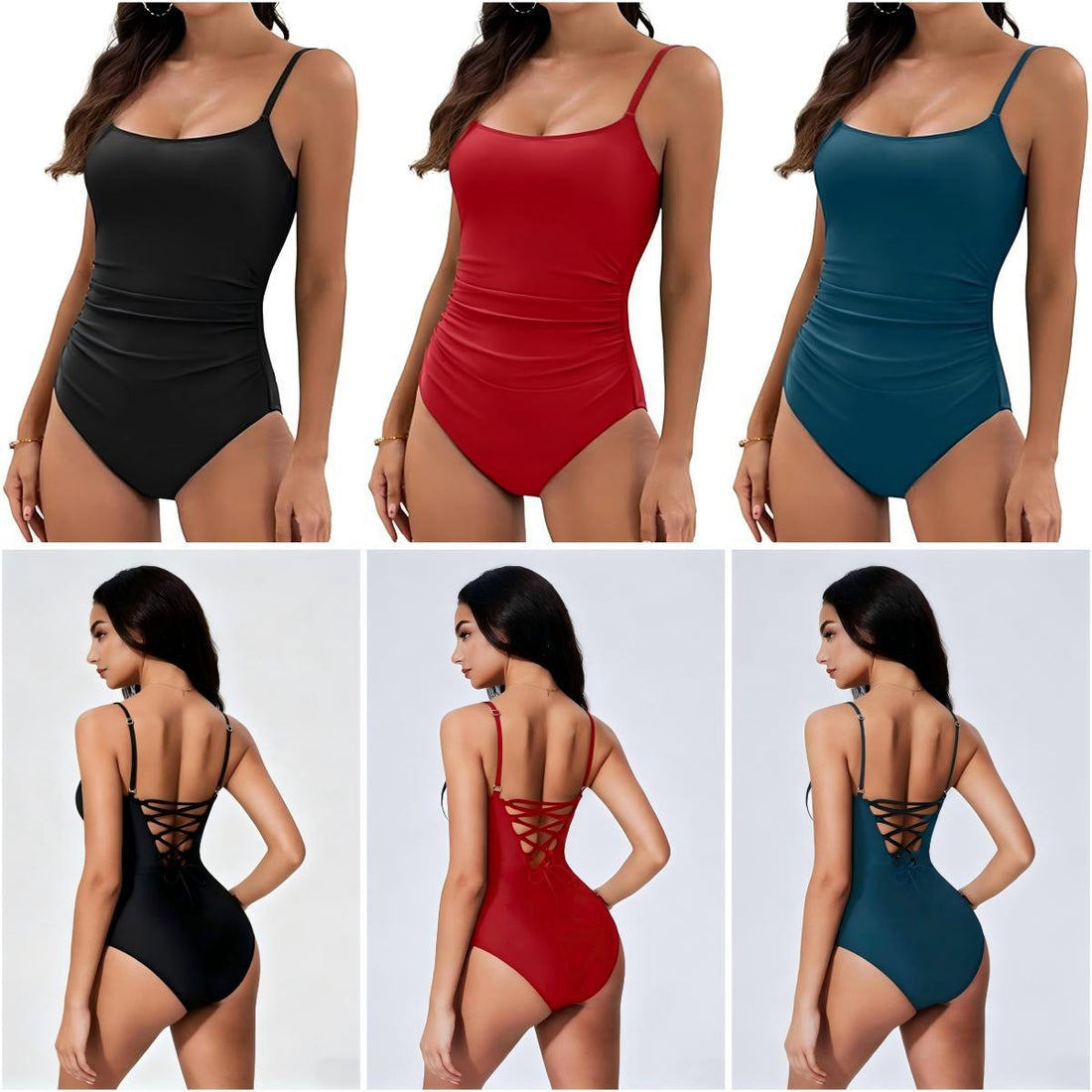 Damen Einteiler Badeanzug mit figurformendem Design – Maréssa