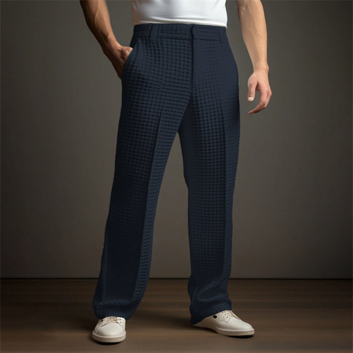 Herren elegante Freizeithose mit modernem Karomuster Echoarchiv