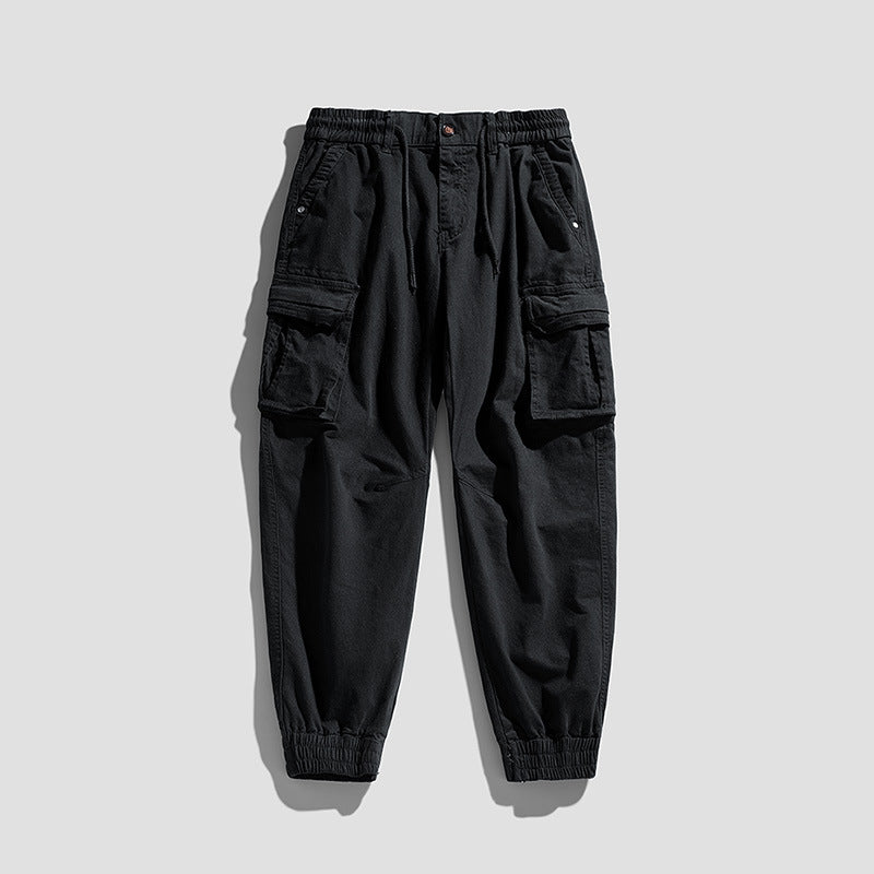 Herren Cargo-Joggerhose im Tactical-Streetstyle mit elastischem Bund, Klapp‑Utility‑Taschen und gerippten Beinabschlüssen Echo Archiv