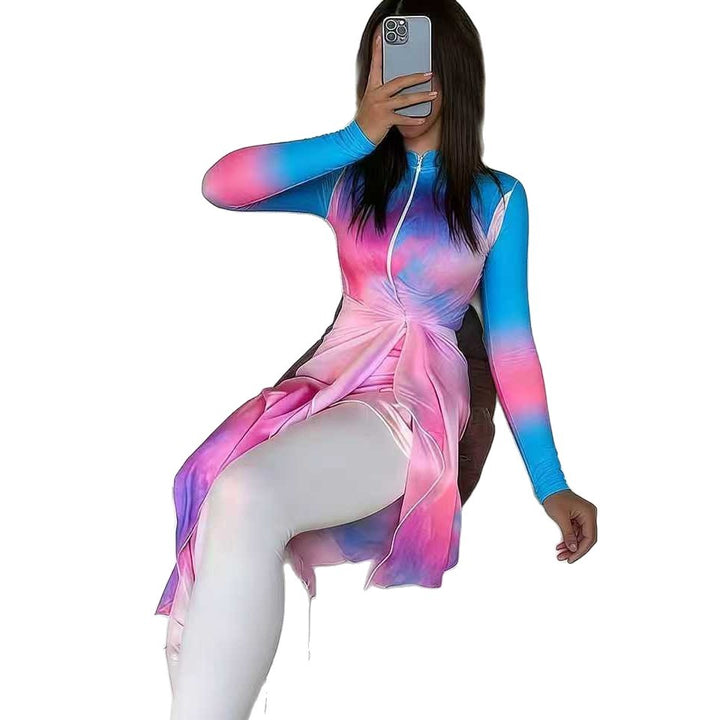 Damen Modischer UV-Schutz-Schwimmanzug mit Wickeloptik Echo Archiv