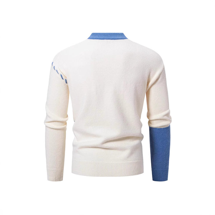 Herren Pullover mit kreativem Muster und hohem Kragen Echoarchiv