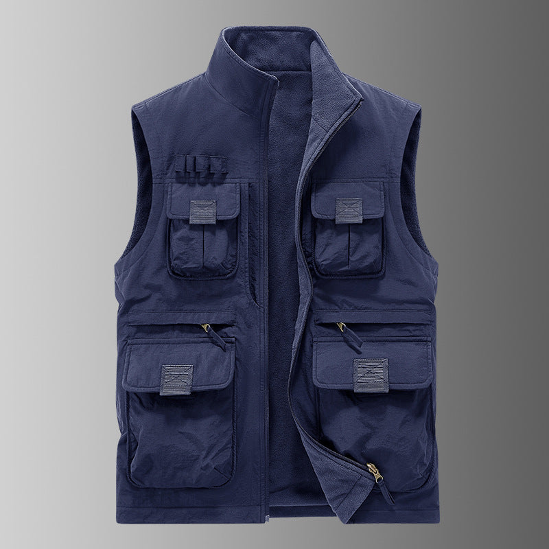 Herren Multifunktionale Utility‑Weste mit Fleecefutter & Mehrfach‑Taschen Echo Archiv