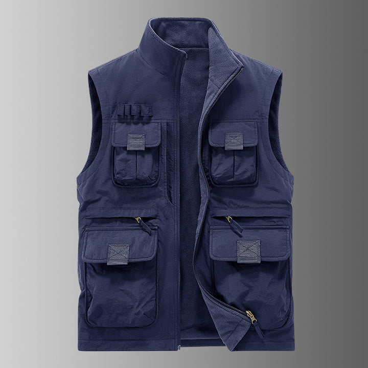 Herren Multifunktionale Utility‑Weste mit Fleecefutter & Mehrfach‑Taschen Echo Archiv
