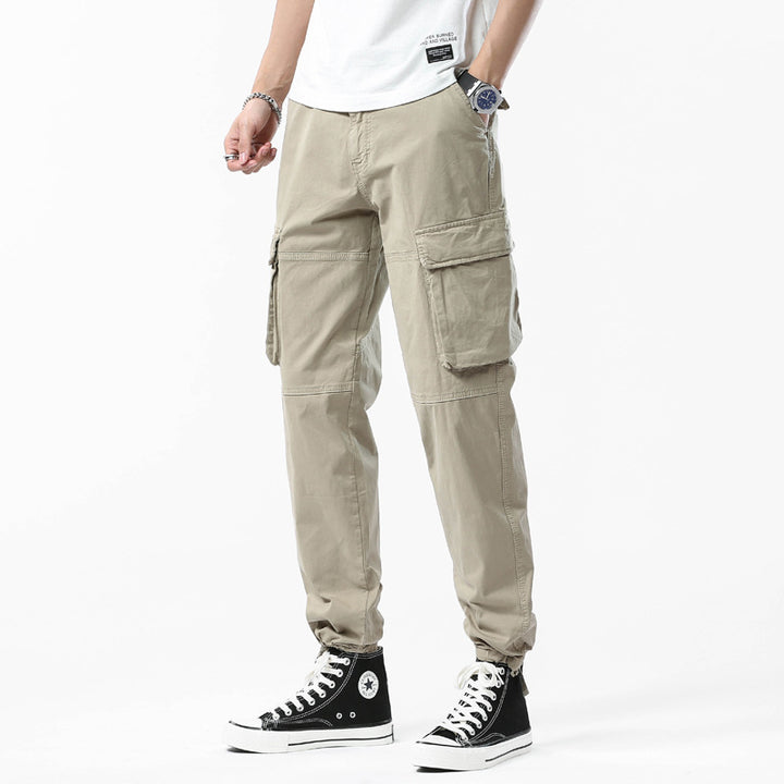 Herren Cargo-Joggerhose mit Kniepasse, elastischem Knöchelsaum und Großvolumigen Klappentaschen Echo Archiv