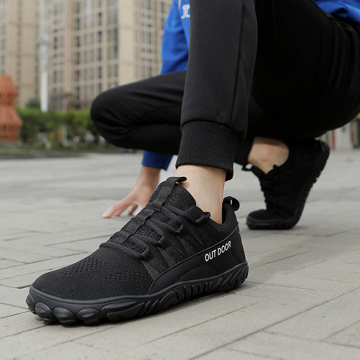 Herren leichte Outdoor-Trailrunning-Sneaker mit atmungsaktivem Strickoberteil, verstärkter Zehenkappe und griffiger Offroad-Laufsohle – Norré