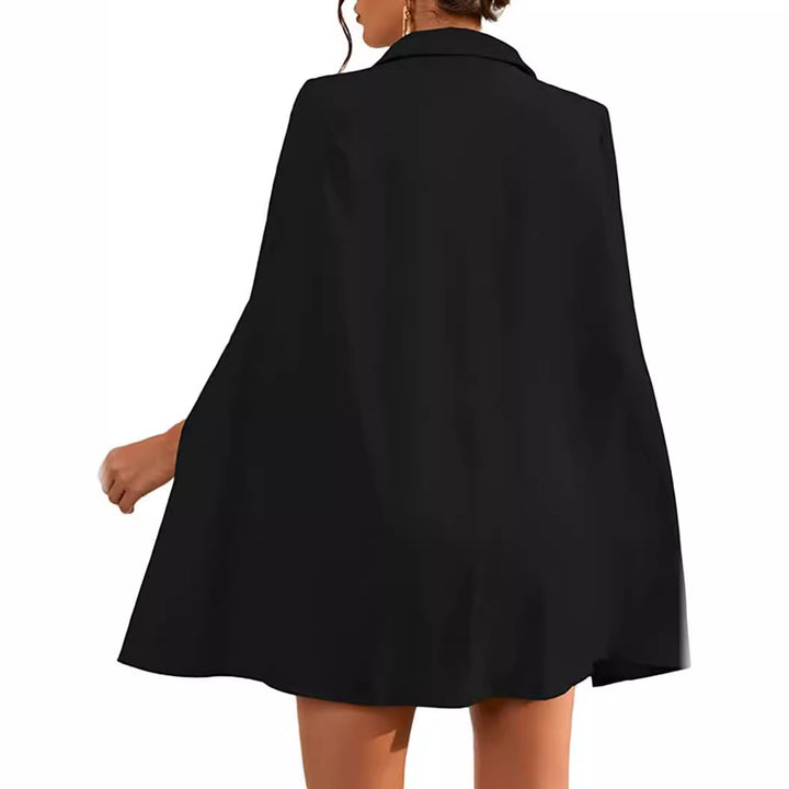 Damen Kurzblazerkleid mit Cape-Ärmeln und doppelreihiger Zierknopfleiste Echoarchiv