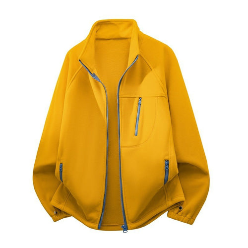 Herren Fleecejacke mit hohem Stehkragen, mehreren Reißverschlusstaschen und ergonomischem Raglan‑Schnitt Echo Archiv