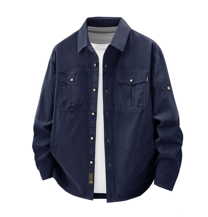 Herren Lässige Hemdjacke mit praktischen Taschen Echo Archiv