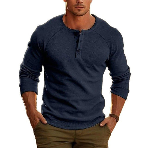 Herren Langarmshirt mit Knopfleiste Echoarchiv