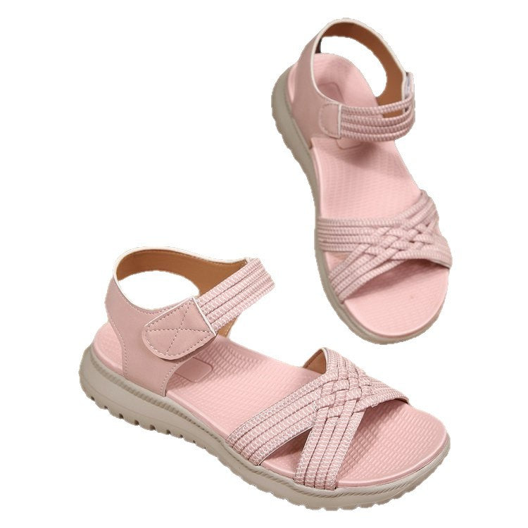 Damen Freizeit-Sandalen mit geflochtenem Riemendesign und komfortabler Fußbettung Echoarchiv