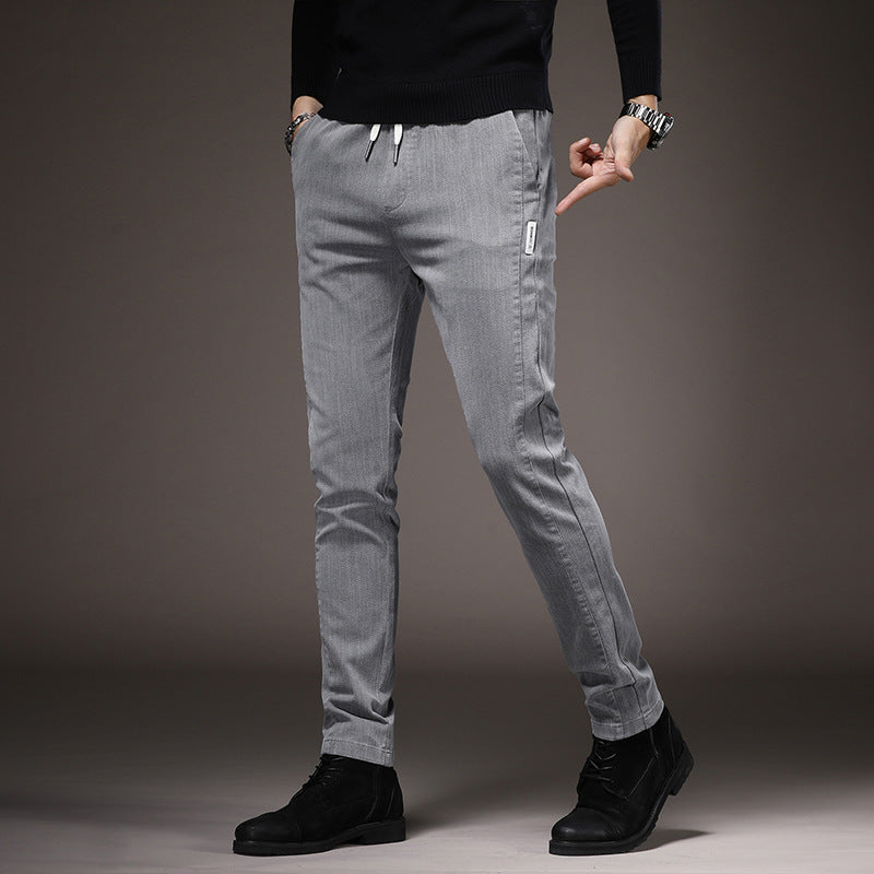 Herren bequeme Chino-Hosen mit elastischem Bund Echoarchiv