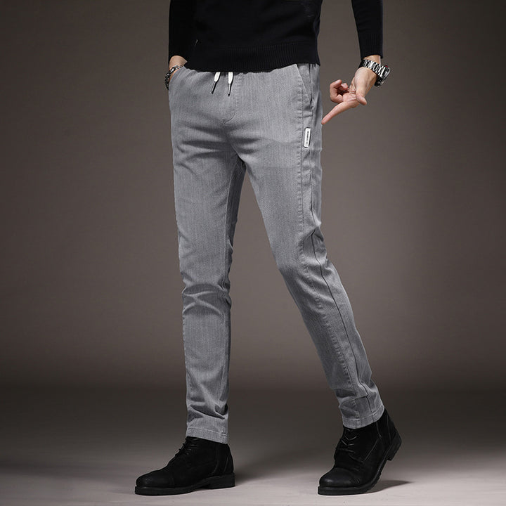 Herren bequeme Chino-Hosen mit elastischem Bund Echoarchiv
