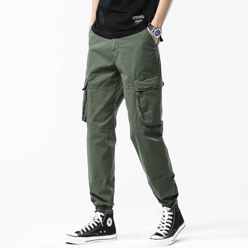 Herren Cargo-Joggerhose mit Kniepasse, elastischem Knöchelsaum und Großvolumigen Klappentaschen Echo Archiv