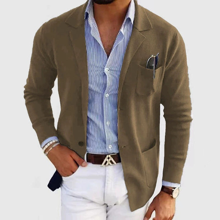 Herren lässiger, eleganter Blazer aus kräftigem Baumwollmix Echoarchiv