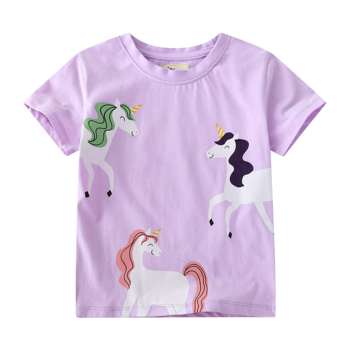 Mädchen T-Shirt mit niedlichem Einhorn-Design Echo Archiv