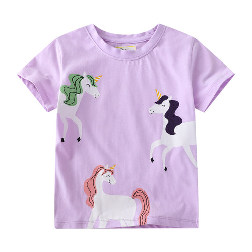 Mädchen T-Shirt mit niedlichem Einhorn-Design Echo Archiv