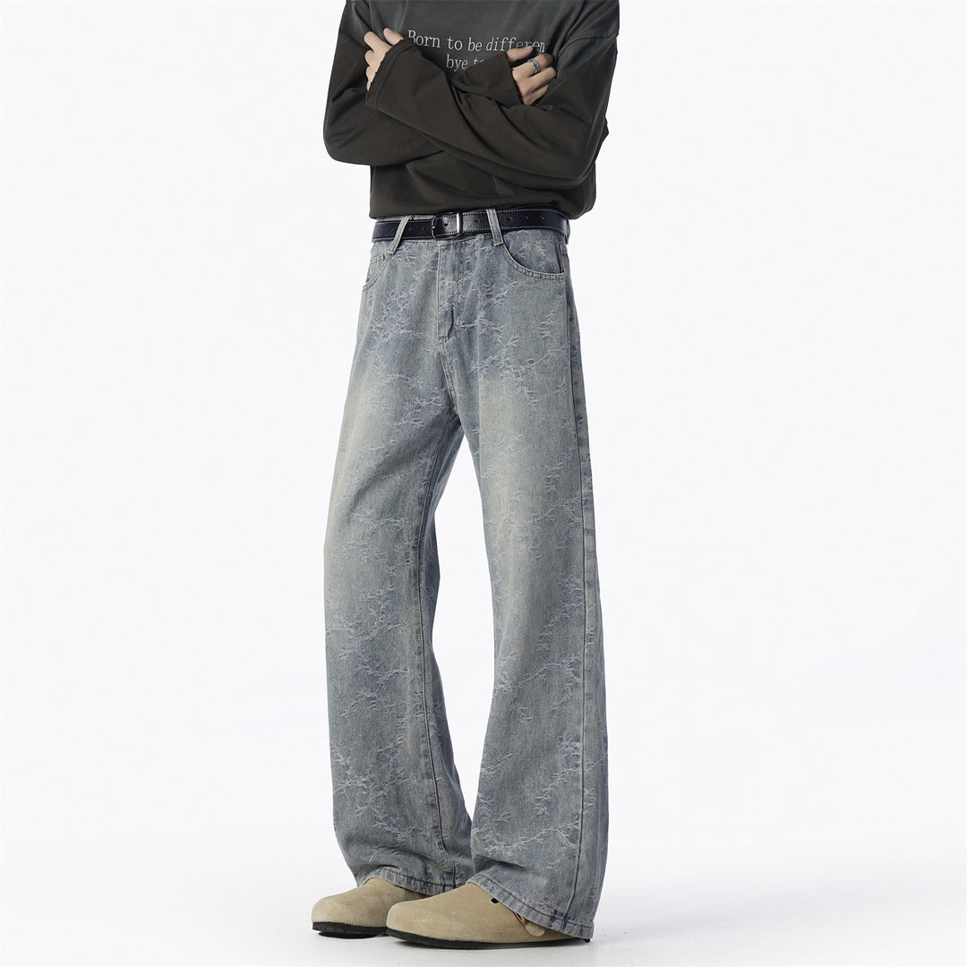 Herren Weite Jeans mit einzigartigem Muster und hohem Tragekomfort Echoarchiv