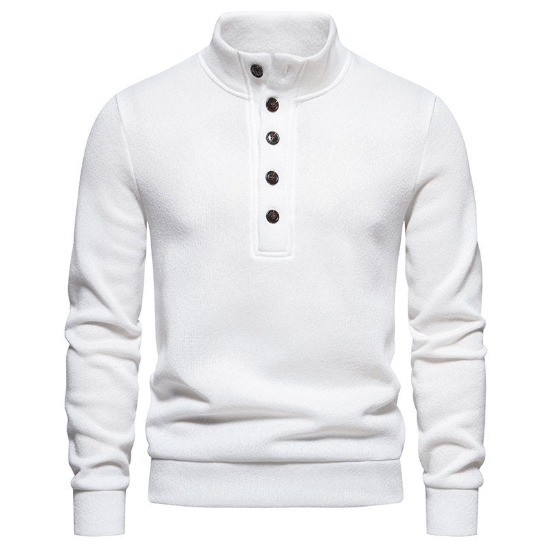 Herren gemütlicher Stehkragenpullover aus weichem Strickmaterial Echoarchiv