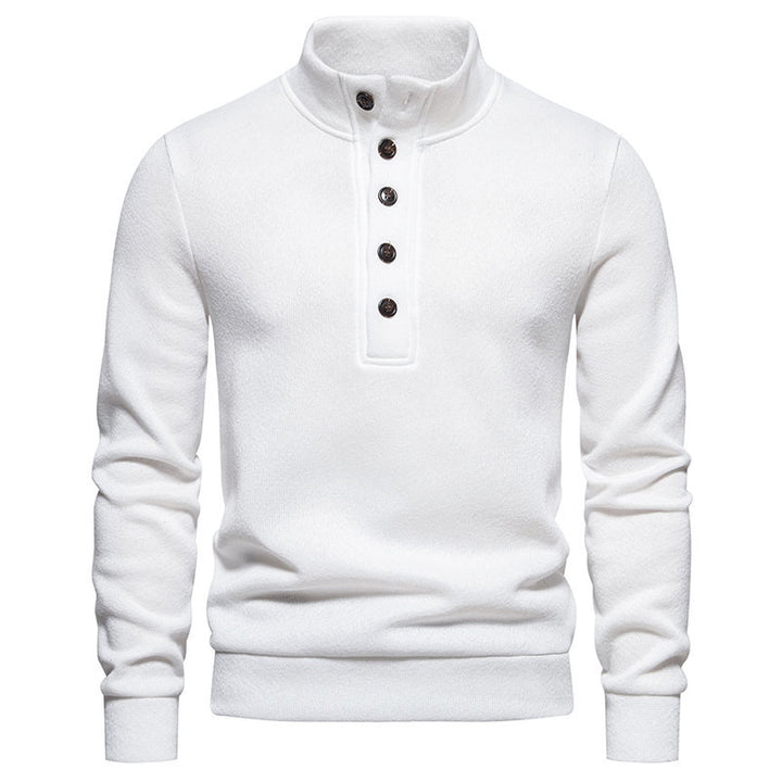 Herren gemütlicher Stehkragenpullover aus weichem Strickmaterial Echoarchiv