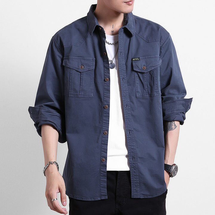 Herren Lockeres Utility-Hemd mit Pattentaschen und Workwear-Details Echo Archiv