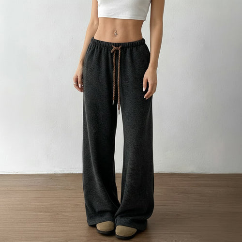 Damen nan weite Highwaist-Loungehose mit Kordelzug und fließendem Palazzoschnitt Echo Archiv