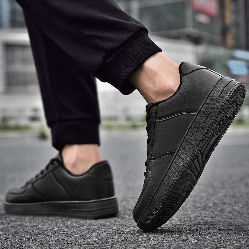 Herren Minimalistischer Low-Top Freizeitleder-Sneaker mit gepolstertem Knöchelkragen und rutschfester Profilsohle – Norré