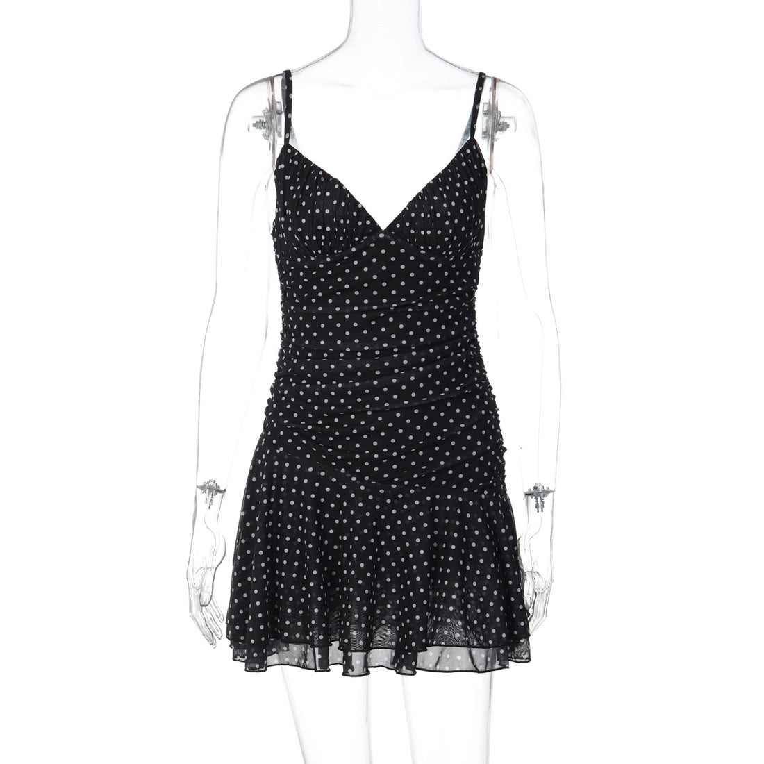 Damen verspieltes Minikleid mit raffinierten Drapierungen – Élara
