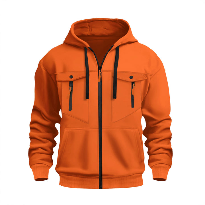 Herren Outdoor-Kapuzenjacke mit praktischen Reißverschlusstaschen Echoarchiv