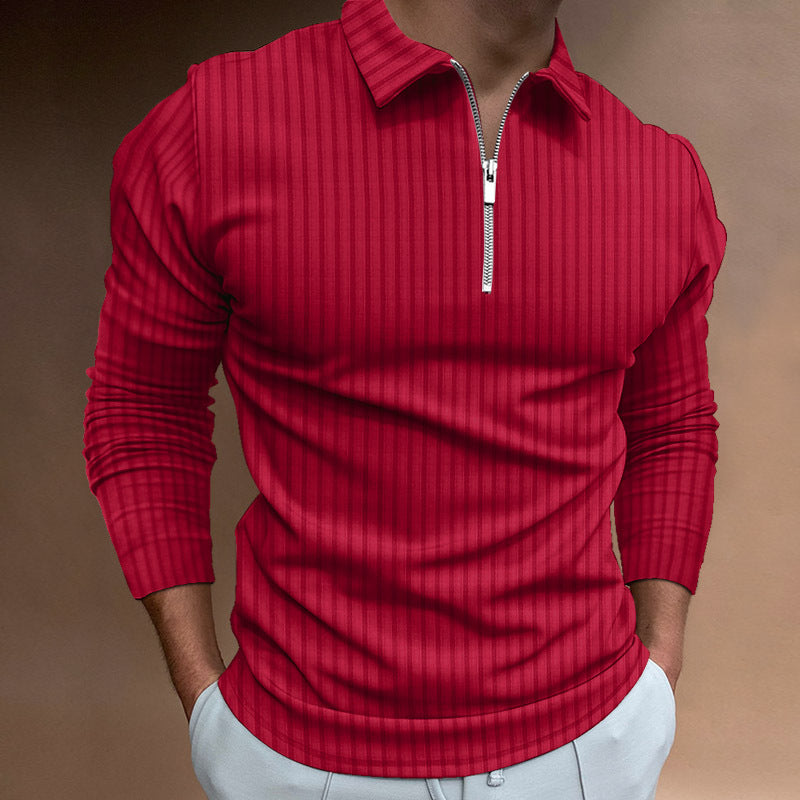 Herren modischer Poloshirt mit Reißverschluss Echoarchiv
