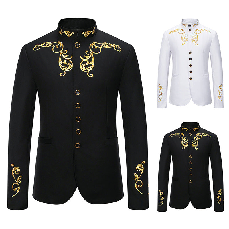 Herren modischer Blazer mit hochwertiger Stickerei Echoarchiv