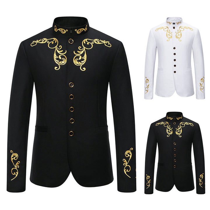 Herren modischer Blazer mit hochwertiger Stickerei Echoarchiv