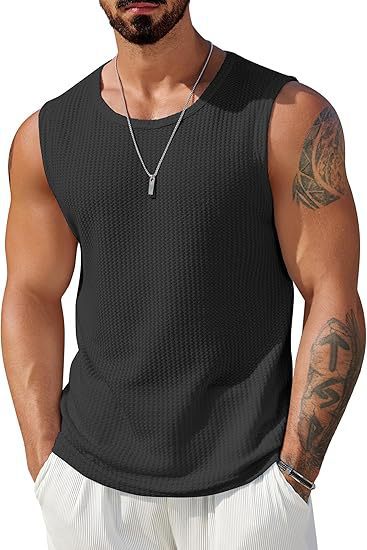 Herren Sportliches Tanktop mit atmungsaktiver Wabenstruktur Echo Archiv