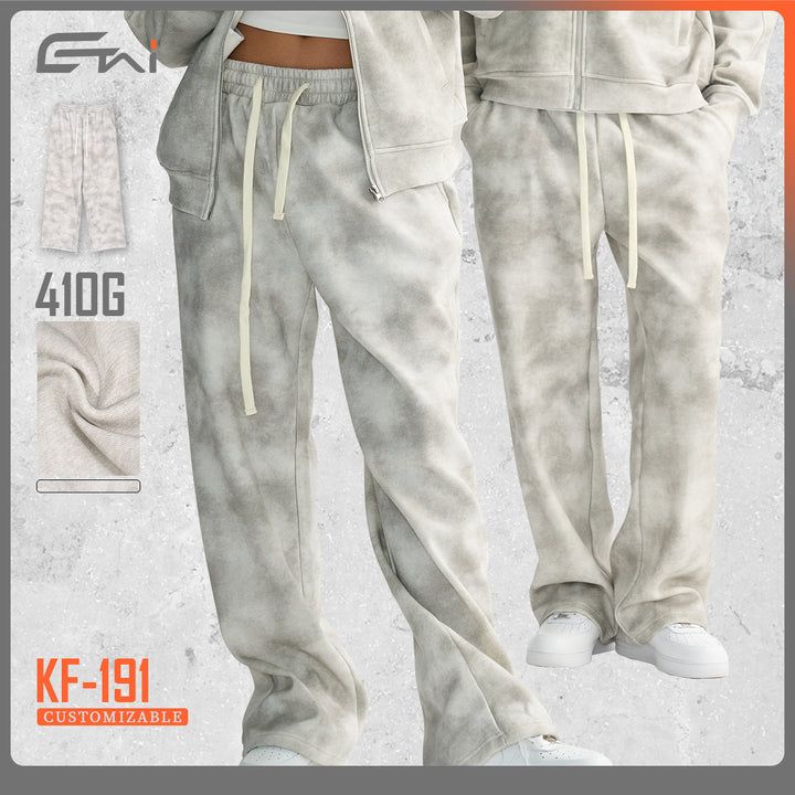 Herren Weit geschnittene Sweathose mit Wolkenmuster und elastischem Bund Echo Archiv