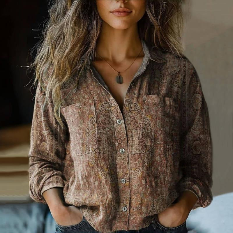 Damen Modische Bluse mit Paisleymuster Echoarchiv