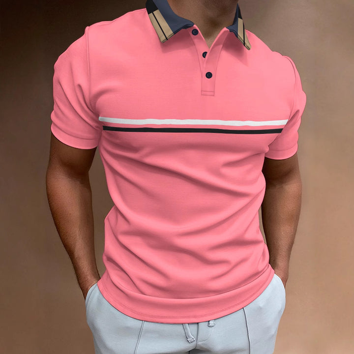 Herren Poloshirt mit modernem Kragen und sportlicher Akzentlinie Echoarchiv