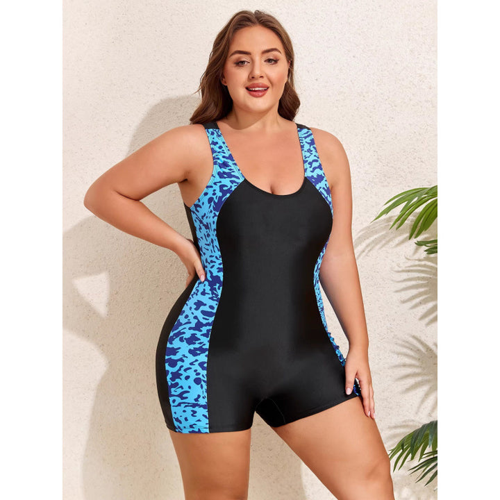 Damen Sportlicher Einteiler Badeanzug mit modischem Tierdruck Echo Archiv