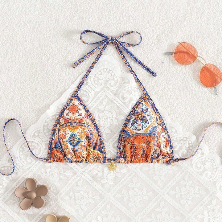 Damen Triangel-Bikini mit floralem Muster und raffinierten Details Echo Archiv
