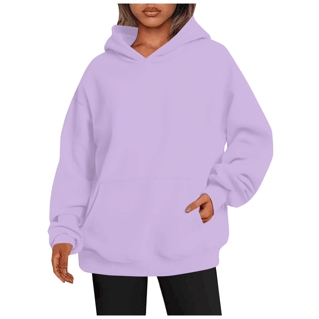 Damen nan Oversize Kapuzenpullover aus weicher Baumwollmischung mit Kängurutasche Echo Archiv