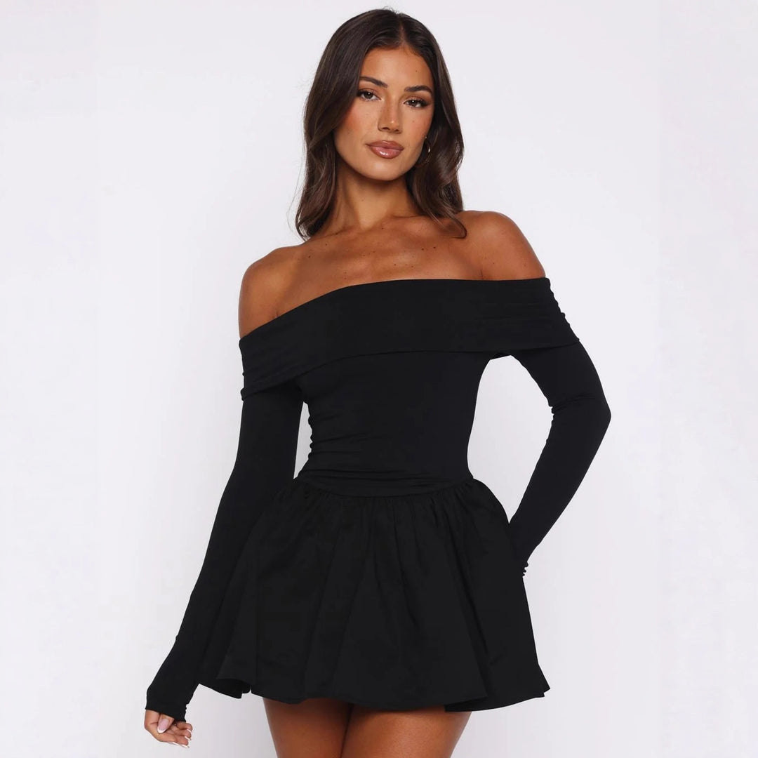 Damen Off-Shoulder Kleid Echo Archiv