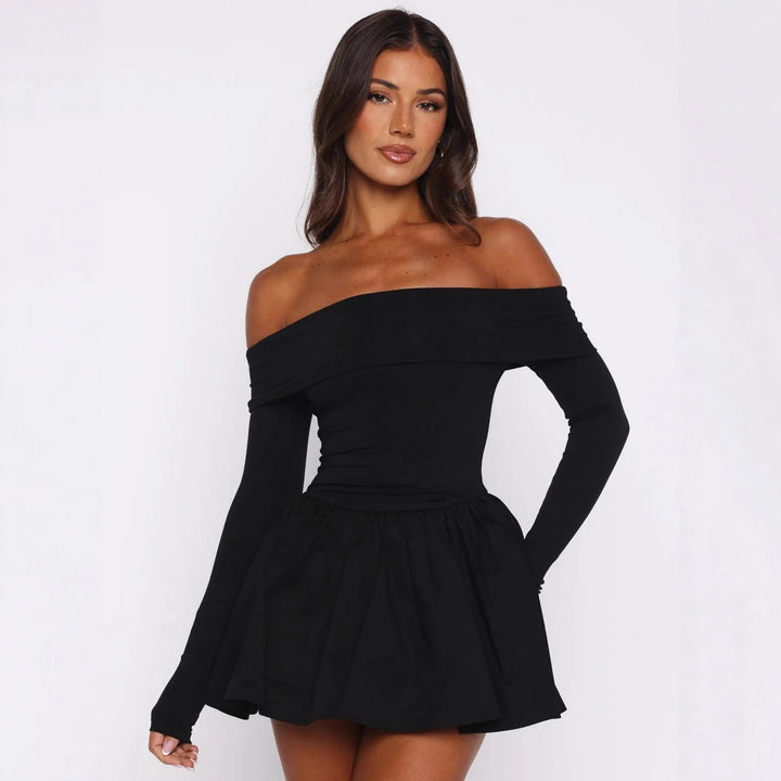 Damen Off-Shoulder Kleid Echo Archiv