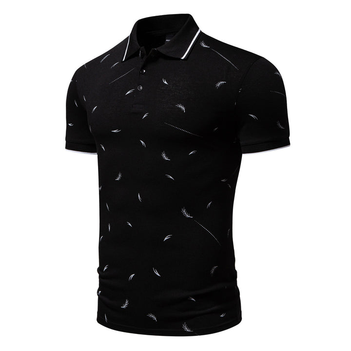 Herren Poloshirt mit modernem Druck und hochwertigem Baumwollmaterial Echoarchiv