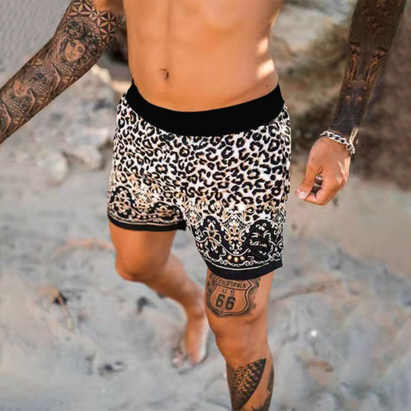 Herren Tropical Print Casual Kurzes Set Echoarchiv