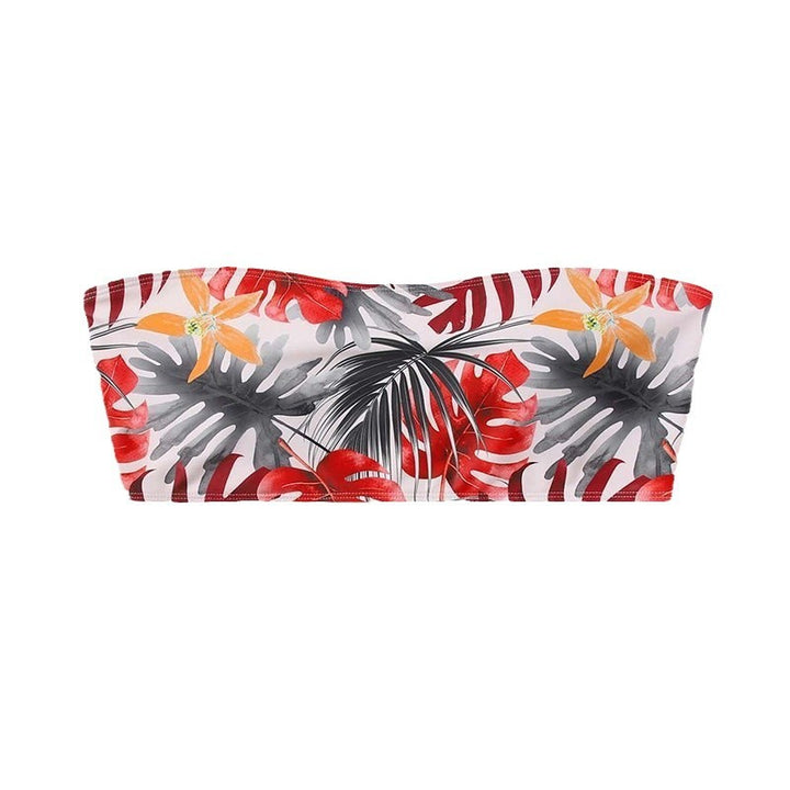 Damen Bandeau-Bikinioberteil mit luxuriösem floralem Design Echo Archiv